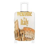 voucong Copertura elastica per bagagli, grande, antigraffio, adatta per valigie e valigie, adatta per 45-81 cm, Benvenuti in Italia, scenario culturale, Benvenuti in Italia Paesaggio Cultura, S 18-20