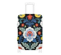 voucong Copertura elastica per bagagli, lavabile, adatta per bagagli da 45,7 a 81,7 cm di William Morris con fiori blu e uccello, William Morris Blue Flower Bird, L 26-28 in, Classico