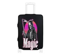 voucong Copertura elastica per bagagli per valigie antigraffio Carry on Valigie Copertura per valigia Protector Fit 18-32 Inch Magic Grim Reaper, Magico Tristo Mietitore, M 22-24 in, Classico
