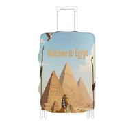 voucong Copertura elastica per bagagli, resistente ai graffi, adatta per valigie da 45,7 a 81,7 cm, Benvenuti in Egitto Scenery Culture, Benvenuti in Egitto Paesaggio Cultura, M 22-24 in, Classico