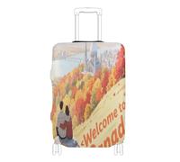 voucong Copertura elastica per bagagli resistente antigraffio copertura bagagli viaggio Essentials Fit 45-81 cm Benvenuti in Canada Paesaggio Cultura, Benvenuti in Canada Scenery Culture, M 22-24 in