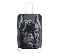 voucong Copertura elastica per bagaglio a mano, antigraffio, per valigie, adatta per cani francesi da 45 a 81 cm, Simpatico cane francese rabbia, S 18-20 in, Classico