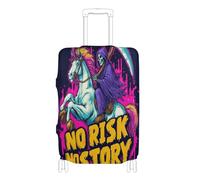 voucong Copertura elastica per bagaglio a mano, resistente ai graffi, adatta per valigie elastiche da 45-81 cm, Storia del rischio del triste mietitore, M 22-24 in, Classico