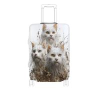 voucong Copertura elastica per valigia, accessorio da viaggio, adatto per gatti turchi da 45-81 cm, 3D, Fango per gatti turchi 3d, L 26-28 in, Classico