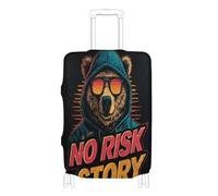 voucong Copertura elastica per valigie, adatta per valigie da 45-81 cm, nessun rischio e nessuna storia, Nessun rischio No Story Bear, M 22-24 in, Classico