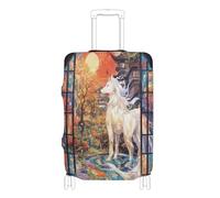 voucong Copertura elastica per valigie per valigie, protezione per bagagli, adatta per 45-81 cm, estetica, animale, cavallo, cartone animato giapponese, Animale Estetico Cavallo Cartoon Giapponese, L