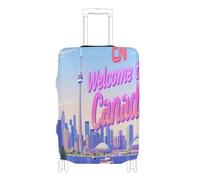 voucong Copertura per bagagli in tessuto elastico lavabile per bagagli protezioni per bagagli misura 45-81 cm Benvenuti in Canada Paesaggio Cultura, Benvenuti in Canada Scenery Culture, L 26-28 in
