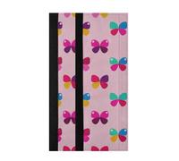 voucong Copertura per maniglia della porta del frigorifero con fiocco rosa a pois con farfalla in stile fumetto, lavabile, decorazione per la casa, mantiene puliti gli elettrodomestici da cucina dalle