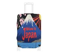 voucong Copertura protettiva elastica per bagagli, antigraffio, adatta per valigie, 45-81 cm, benvenuto in Giappone Scenery Culture, Benvenuti in Giappone Scenery Culture, XL 29-32 in, Classico