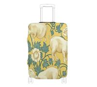 voucong Coperture elastiche per bagagli antigraffio Fit Cover per valigia valigia Protector Fit 18-32 Inch William Morris Pig Giallo, William Morris Pig Giallo, S 18-20 in, Classico