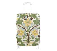voucong Copribagagli elastico grande per valigie copertura lavabile per valigie accessori da viaggio adatto per 45-81 cm William Morris Yellow Lily, William Morris Giglio Giallo, M 22-24 in, Classico