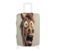 voucong Copribagagli elastico resistente ai graffi per valigie Protezioni per bagagli Adatto a 45-81 cm Cartoon Funny Horse Fear, Cartone animato divertente cavallo paura, M 22-24 in, Classico
