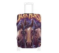voucong Custodia protettiva elastica per valigie, adatta per valigie da 45-81 cm, in metallo pesante anni '80, Tre Cavalli Heavy Metal anni '80, XL 29-32 in, Classico