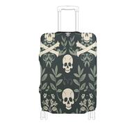 voucong Custodia protettiva elastica per valigie, lavabile, adatta per valigie da 45-81 cm, stile pirati William Morris, verde scuro, William Morris Style Pirates Verde Scuro, M 22-24 in, Classico