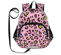 voucong Cute Ears Fashion Color Leopard Pink Kids Daily Zaino Guinzaglio Ragazzo/Ragazza Anti-Perso Borsa Scuola Personalizzata Per I Più Piccoli con Striscia Riflettente