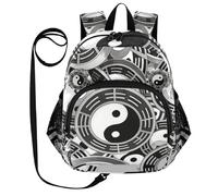 voucong Cute Ears, mini zaino per bambini grigio Tai Chi Bagua Formazione Mini Zaino per bambini Guinzaglio per bambini Ragazzo/Ragazza Anti-Perso Personalizzato Mini Bookbag con Striscia Riflettente