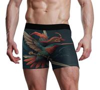 voucong Divertente colibrì pirata scuro biancheria intima da uomo boxer slip intimo da uomo, Divertente colibrì pirata scuro, M