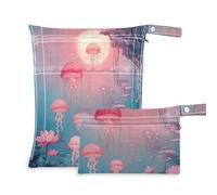 voucong Dreamy Jellyfish Peach prop1 - Borsa bagnata per bambini, confezione da 2, essenziale da viaggio, con manici per il bagno