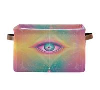 voucong Eye Neon - Cestini portaoggetti per tarocchi, 1 confezione, pieghevoli e impermeabili, con manico robusto, decorazione per cubby