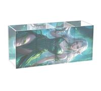 voucong Fairy Game Anime Girl Fantasy Art Style acrilico portapenne 4 scomparti plastica trasparente cancelleria organizzatore per camera da letto