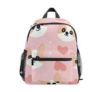 voucong Felice San Valentino Cartone animato Cuore Cartoon Cane Rosa bambino scuola zaino guinzaglio bookbags con nome tag per bambini mini bookbag bolso escolar para adolecente