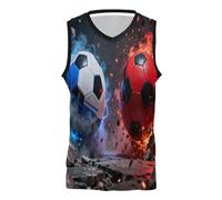 voucong Felpa da basket per casa e fuori casa, maglie da calcio per uomo e donna, abbigliamento per giovani fan abbigliamento da calcio nero, Calcio, M