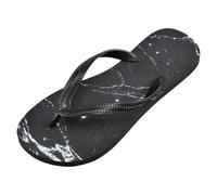 voucong Finto glitter marmo grano nero gomma flip flop cuscino donna flip per festa (prop1)
