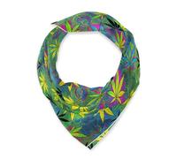 voucong Foglia d'acero variopinta sciarpa di seta quadrata verde sciarpa carina testa sciarpa per le donne per l'inverno 35x35 bufandas para mujer para frio