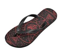 voucong Gotico Rosso Nero Halloween Tarocchi Astrologia infradito in gomma per gli uomini di supporto donne flip per la casa (prop1), Gotico Rosso Nero Halloween Tarocchi Astrologia, X-Large