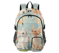 voucong Grande zaino da viaggio per donne e uomini cartone animato Devon Rex Cats River School College Bookbag 44,5 cm Zaino da uomo per lavoro Zaino da lavoro