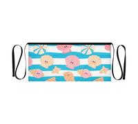voucong Grembiule da cameriera con 3 tasche blu a righe estive 30,5 cm grembiule impermeabile per server