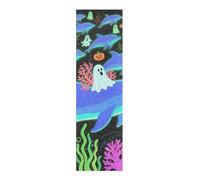 voucong Halloween Blu Delfino Zucca Cranio Skate Board Grip Tape Anti-Strappo Nastro Grip Scooter 33×9 Pollice accessori para patinetas
