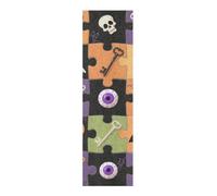 voucong Halloween colorato puzzle di cranio pipistrelli Skateboard Grip nastro antiscivolo per scooter 33 × 9 pollici accessori para patinetas