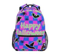 voucong Halloween Zucca blu-viola bambini piccolo zaino con grandi librerie per le donne mochilas escolares para ni?os de 10 a?os