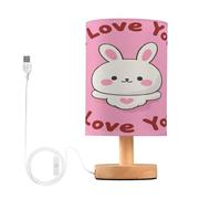 voucong I Love Your Valentine Cartoon Rabbit lampade soggiorno con porta USB per luce comodino portico