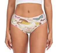 voucong Il cielo stellato e il gatto nero mutandine hipster donna monopezzo Hip Design Mutandine Biancheria intima traspirante, Il cielo stellato e il gatto nero, L