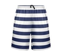 voucong Il pigiama degli uomini molli blu e bianchi delle strisce orizzontali dei pantaloni del pigiama degli uomini fa parte inferiore per la stazione termale, Strisce orizzontali blu e bianche, M