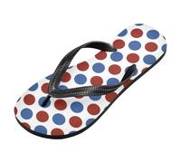 voucong Infradito in gomma da uomo impermeabili per il giorno dell'indipendenza del 4 luglio rosso e blu per la doccia e il nuoto, Red and Blue Dots 4 luglio Giorno dell'Indipendenza, X-Small