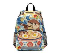 voucong kawaii-style Otter Mangiare Ramen Giallo bambini piccolo zaino guinzaglio libri borsa per 5 anni mochilas escolares para ni?os de 5 a?os