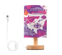 voucong Lampada da tavolo decorativa famosa di architettura con porta USB per l'ufficio ha condotto la luce dello scrittorio