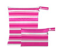 voucong Lovely Stripe White Peach prop1 - Borsa da viaggio per neonati, con manici, misura grande, confezione da 2