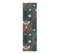 voucong Merry Christmas Bears Nero e Verde a Scacchi Skateboard Grip Tape Rotolo Nastro Grip Grip per Scooter 33 × 9 Pollici lijas para Skateboard