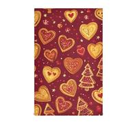voucong Merry Christmas Love Red Cookies Fall strofinacci cucina ristorante microfibra strofinacci 71 x 45 cm set di 6
