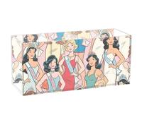 voucong Miss Beautiful World, portapenne in acrilico a 4 scomparti, in plastica trasparente, per articoli scolastici