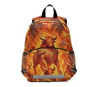 voucong Mitico Fuoco Qilin Bestia Fantasy Art piccoli zaini per bambini per ragazze guinzaglio borse libro per 2 anni mochilas para la escuela