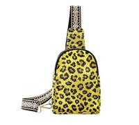 voucong moda falso glitter leopardo stampa giallo fanny pack pannolino moda sopra borsa a tracolla per il viaggio, Finto Glitter Leopardato Giallo, 1 size