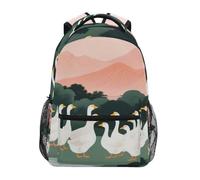 voucong Mountain Scenery Goose Cartoon bambini zaino 16 con grandi borse libro per studenti mochilas escolares para ni?os