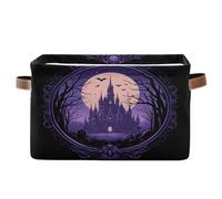 voucong Mystery Castle - Confezione da 1 cesto portaoggetti pieghevole e impermeabile, con manico robusto, decorazione per dispensa