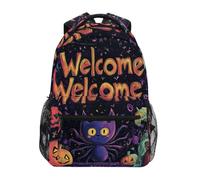 voucong Nightmare Happy Halloween Spider Cat zaino per bambini con tasca per bottiglia d'acqua con grandi borse per libri per ragazzi di scuola di seconda elementare ragazze mochilas para ni?os