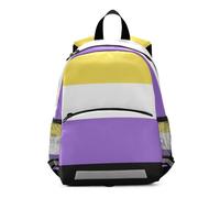 voucong Non-binario Pride Flag Nb Nonbinary Pride Lgbt zaino scuola per bambini ragazze coulisse borse libro per ragazza mochilas escolares para ni?as